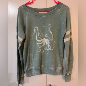 Ocean Drive x Fisherman’s Daughter Octopus Terry Sweatshirt M Light Blue